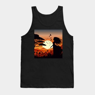 twilight woman silhouette Tank Top